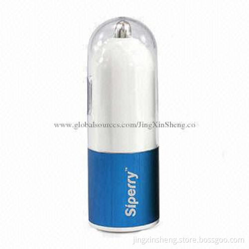 5V/1A Lipstick USB Car Charger, Fast-charging, CE/RoHS/FCC Certifications Marked